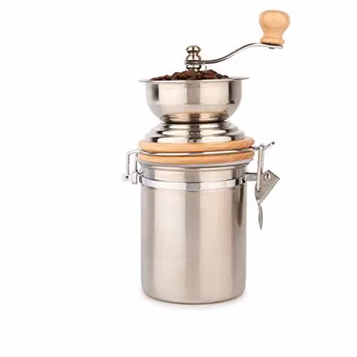 La Cafetiere Stainless Steel Traditional Coffee Grinder in Silver – 1