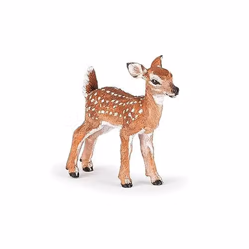 Papo Wild Life Collection Realistic Fawn Figure in Brown and Multicolour