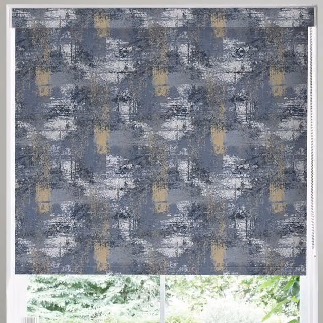 Terrys Spirit Made to Measure Blackout Roller Blind in Blue Denim Textile