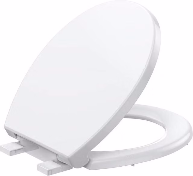 Havendro Round White Toilet Seat with Soft Close and Quick Release Lid and Non-Slip Bumpers – 1
