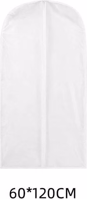 Kelvenix 5-Piece Clear Plastic Clothing Cover Set for Suits and Dresses, W: 60 cm, H: 120 cm