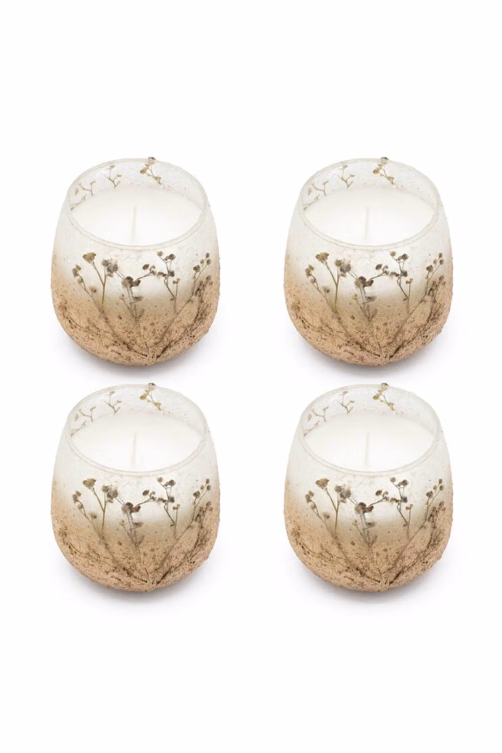 KDMD Wildlight Woods Scented Glass Jar Candle with Dried Wildflowers in Brown – 2
