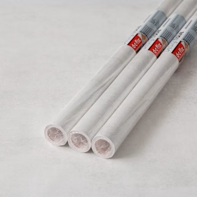 dc fix Concrete White Self Adhesive Vinyl Wrap for Worktops and Furniture, Pack of 3, W: 67.5 cm, L: 2 m