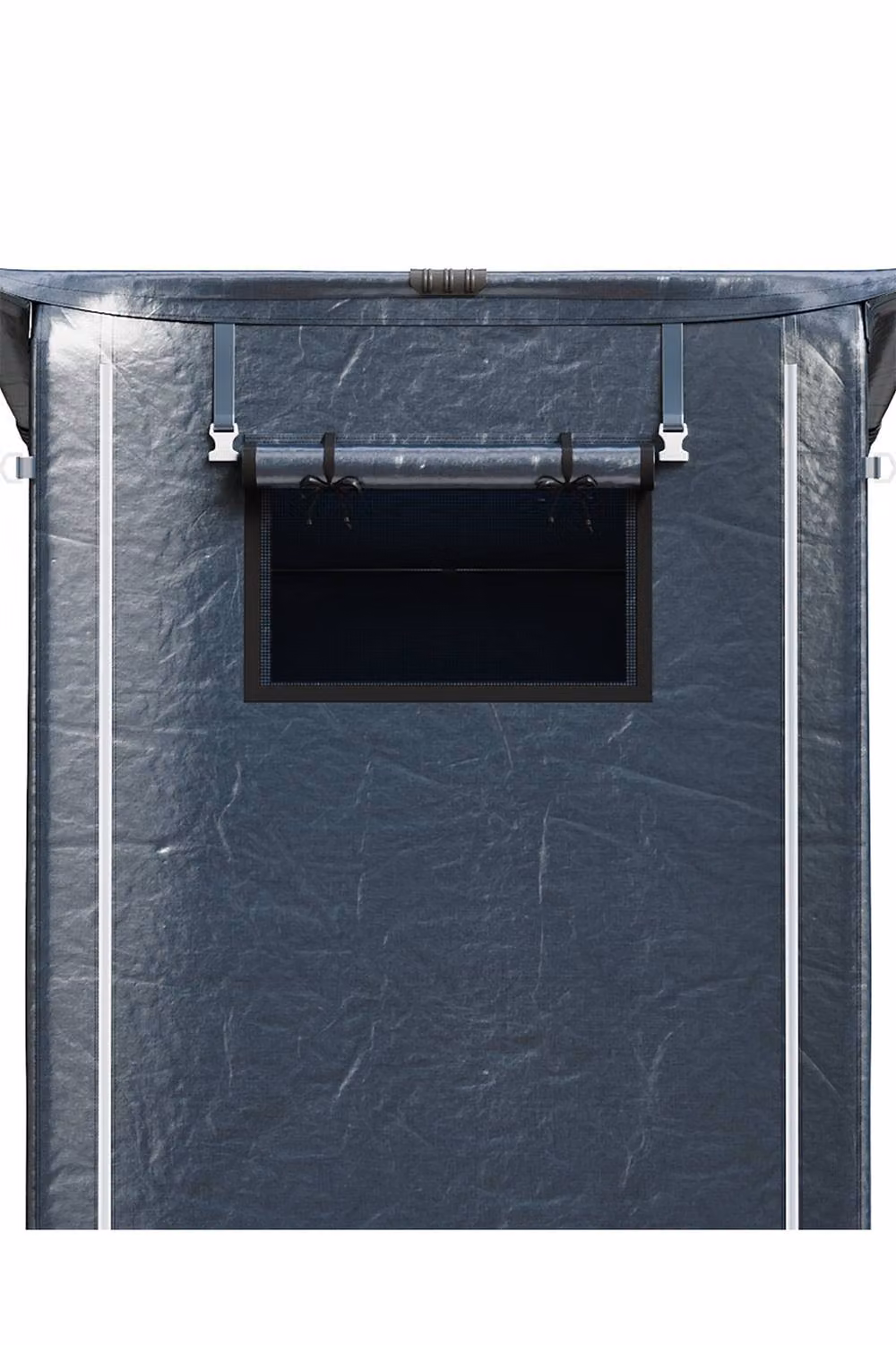 Garden Sanctuary Grey Pent Outdoor Garden Storage Shelter with Window, W/D/H: 91.44 x 91.44 x 190 cm – 6