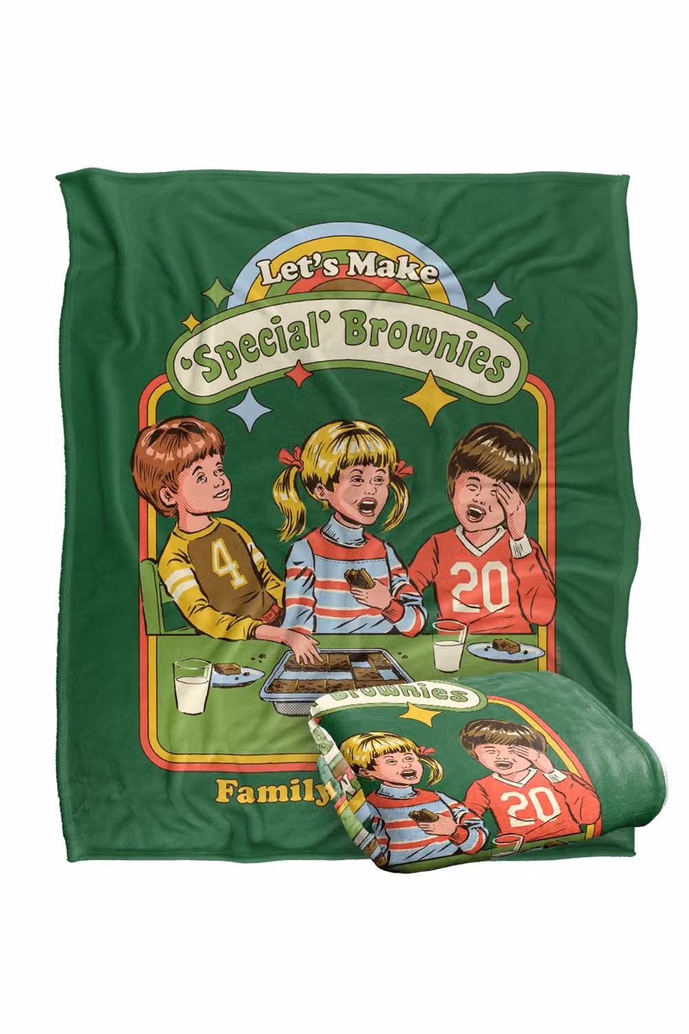 Steven Rhodes Let's Make Brownies Super Soft Fleece Throw Blanket, Multicolour, W/D/H: 152 x 127 cm – 2