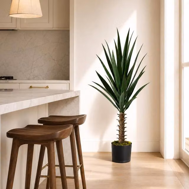 Leaf UK 100 cm Green Artificial Yucca Tree in Pot – 1