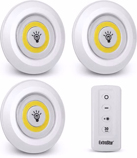 Livingandhome 1.8W LED Night Light with Remote Control in White