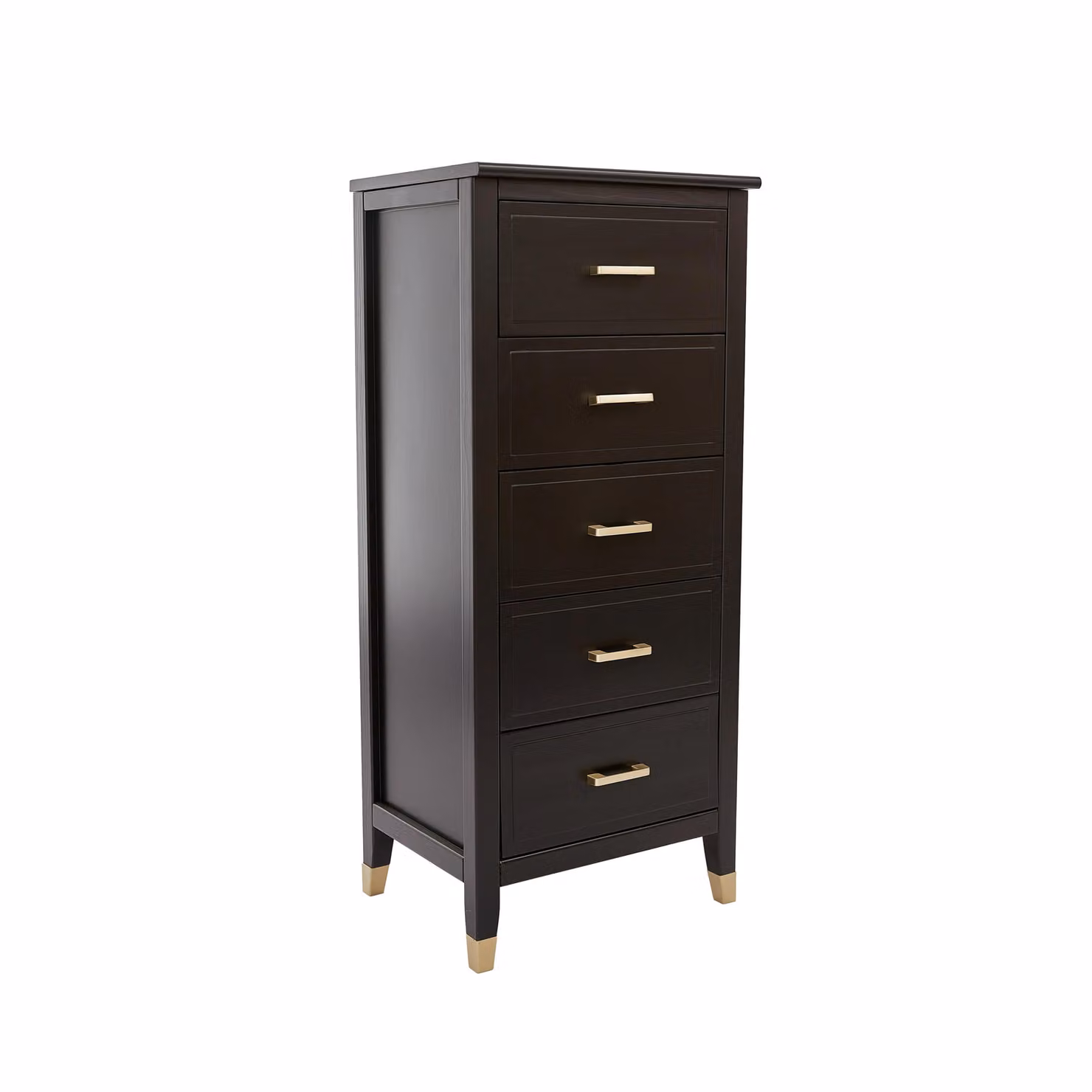 Cabinet Bits Palazzi 5 Drawer Narrow Chest of Drawers in Matt Black Metal – 2