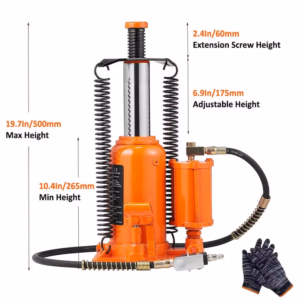 Hinsinc Air Hydraulic Bottle Jack 20 Ton in Orange – 2