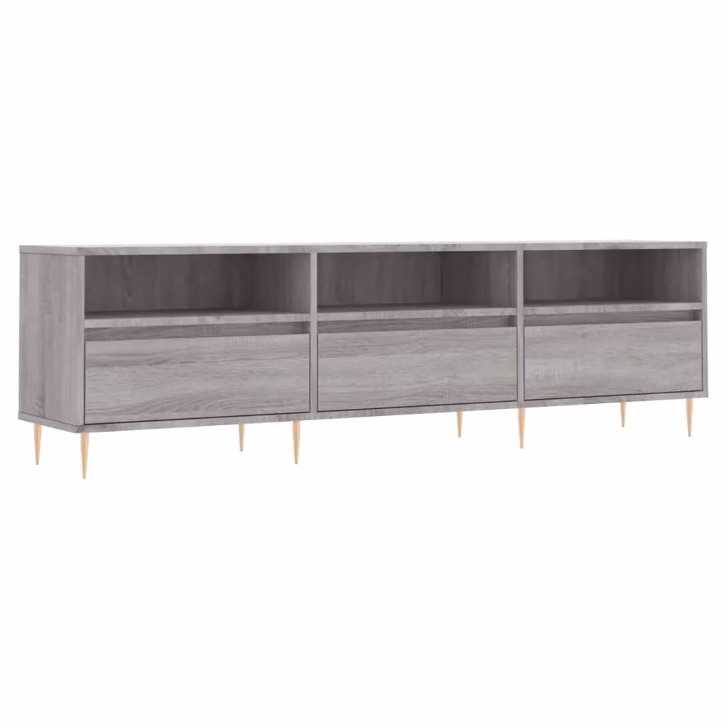 Berkfield Home TV Cabinet in Grey Sonoma, W/D/H: 150 x 30 x 44.5 cm – 2