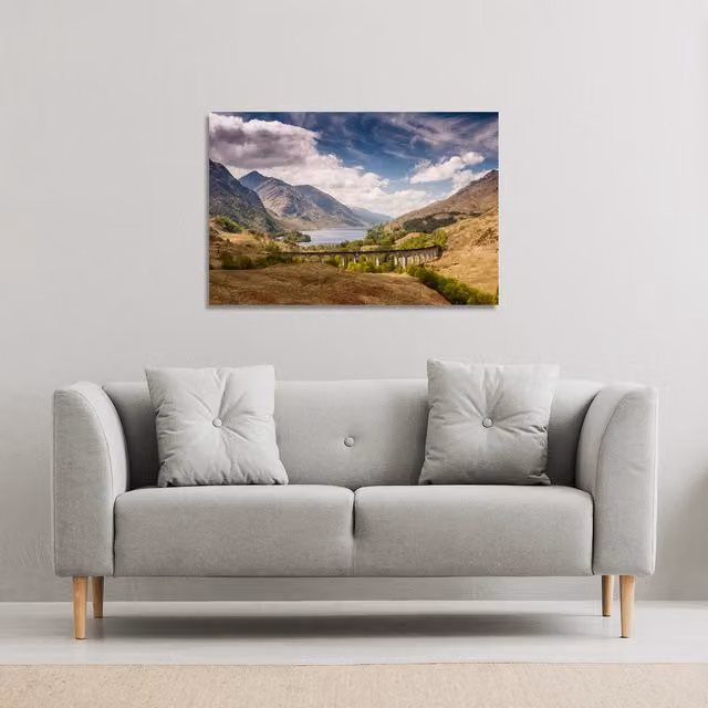 Benjamin Tate Design LTD The Glenfinnan Viaduct Canvas Print, Multicolour, W: 101 cm, H: 77 cm