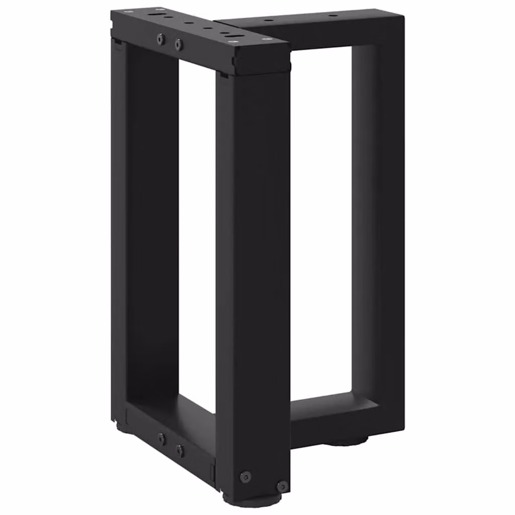 Berkfield Home T-Shaped Steel Coffee Table Legs, Black, W/D/H: 38 x 25 x 43 cm (Set of 2) – 3