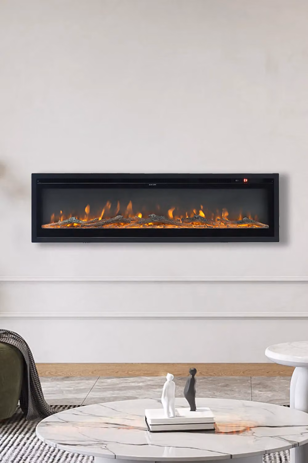 Living and Home 60 Inch Electric Fireplace in Black – 2