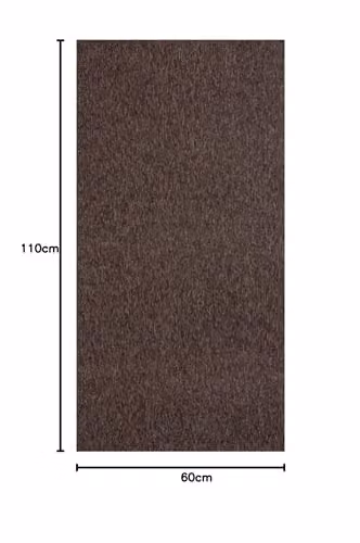 THE RUGS Flex Collection Modern Low Pile Rectangular Area Rug, Brown, W: 60 cm, D: 110 cm – 2