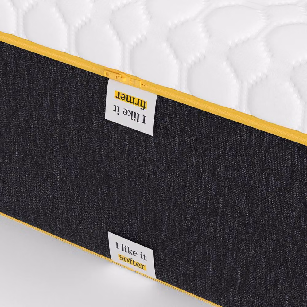 Eve The Wunderflip Premium Hybrid Sleep Mattress in White, W/D/H: 140 x 200 cm – 2