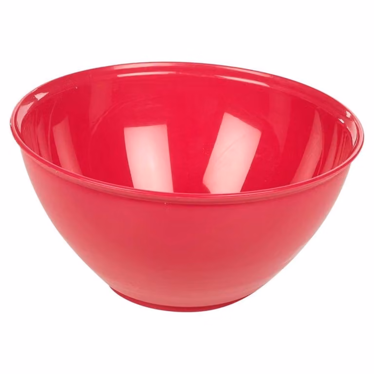 NESTLUNE Pink Plastic Round Mixing Bowls, 3 Piece Set, 1000ml