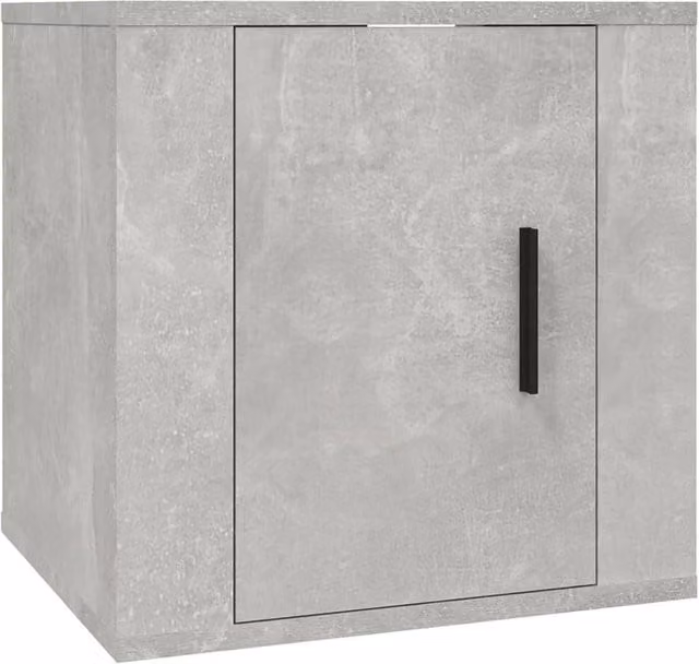 Berkfield Home Wall Mounted TV Cabinet in Concrete Grey, W: 40 cm, D: 34 cm, H: 5 cm – 1