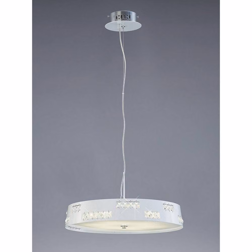 Netlighting Phoenix 18W LED White Crystal Pendant Light, 4000K Cool White – 2