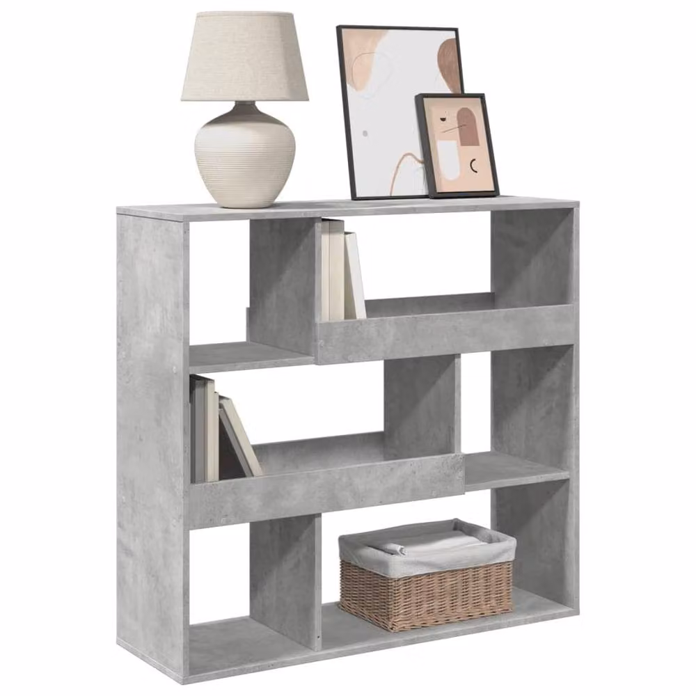 Berkfield Home Room Divider in Concrete Grey, W/D/H: 100 x 33 x 94.5 cm – 3