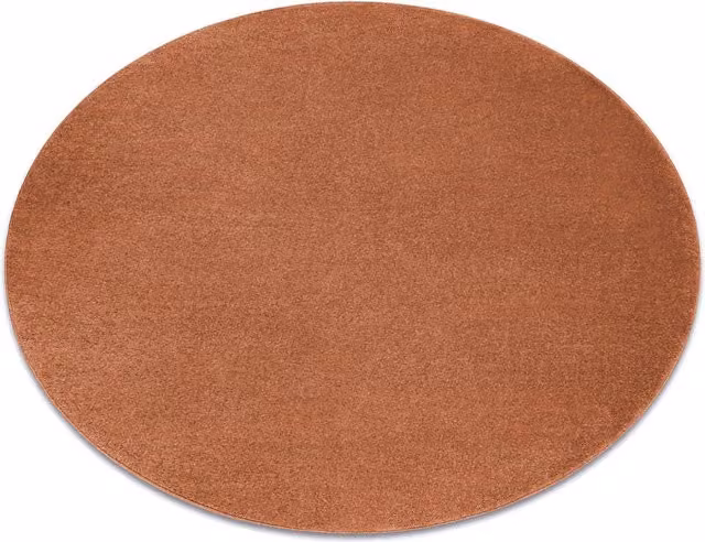 RugsX Softy Round Rug in Gold and Orange, Diameter: 120 cm