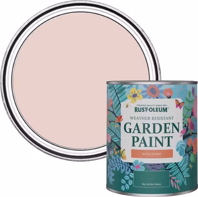 Rust-Oleum Garden Paint in Pink Champagne with a Satin Gloss Finish, 0.75 l