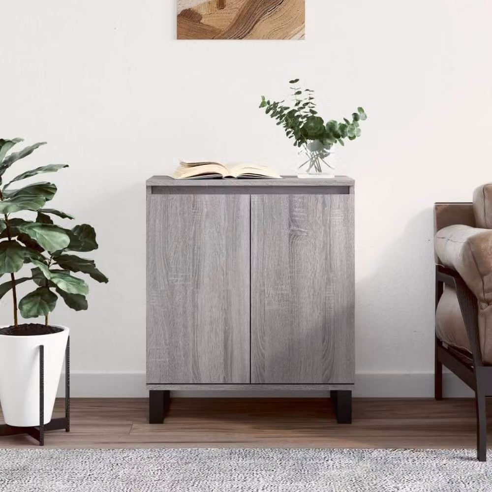 Berkfield Home Grey Sonoma Sideboard, W/D/H: 60 x 35 x 70 cm – 2