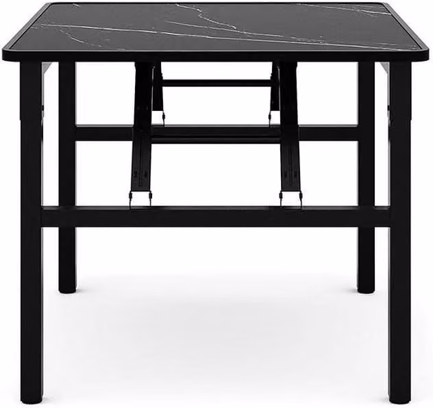Kelvenix Foldable Square Coffee Table, Black, W/D/H: 60 x 60 x 51 cm – 1