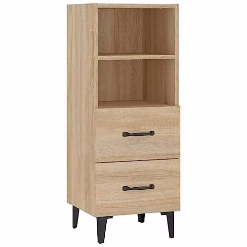 vidaXL Sideboard in Sonoma Oak, Brown Engineered Wood, W/D/H: 34.5 x 34.5 x 90 cm – 1