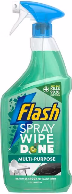 Flash Multi Purpose Spray Wipe Done Green