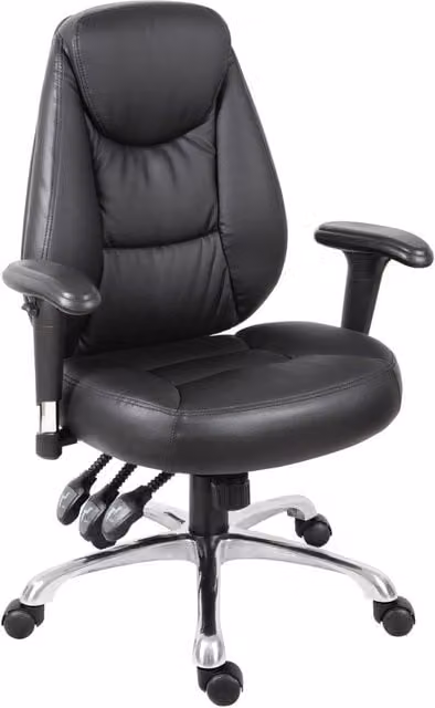 Teknik Modern Black Task Chair for Home Office with Height Adjustment, Armrests and Castors