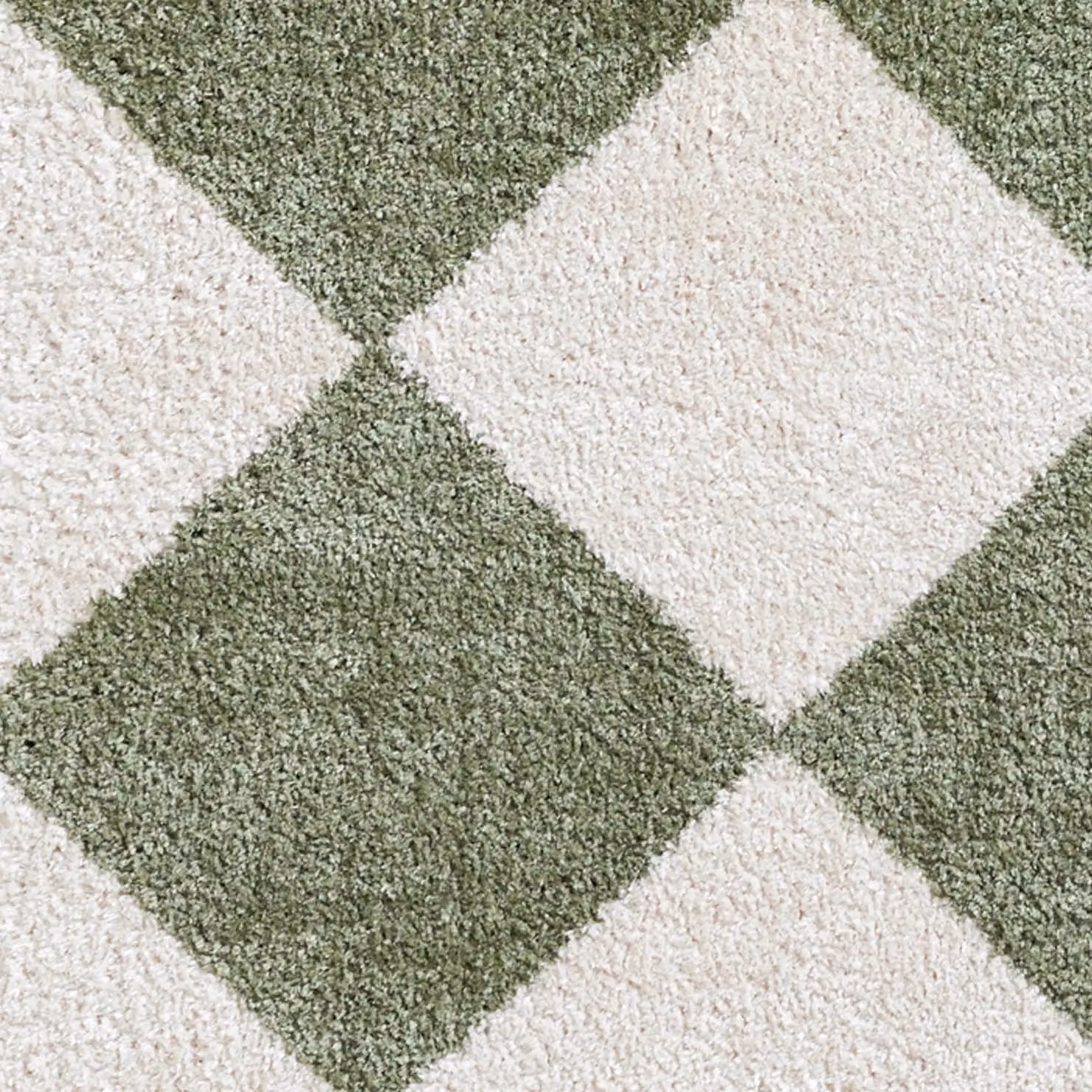 Livabliss Fossay Shag Washable Diamond Pattern High Pile Rug in Beige, Brown, Green and Grey, W: 200 cm, D: 275 cm – 4