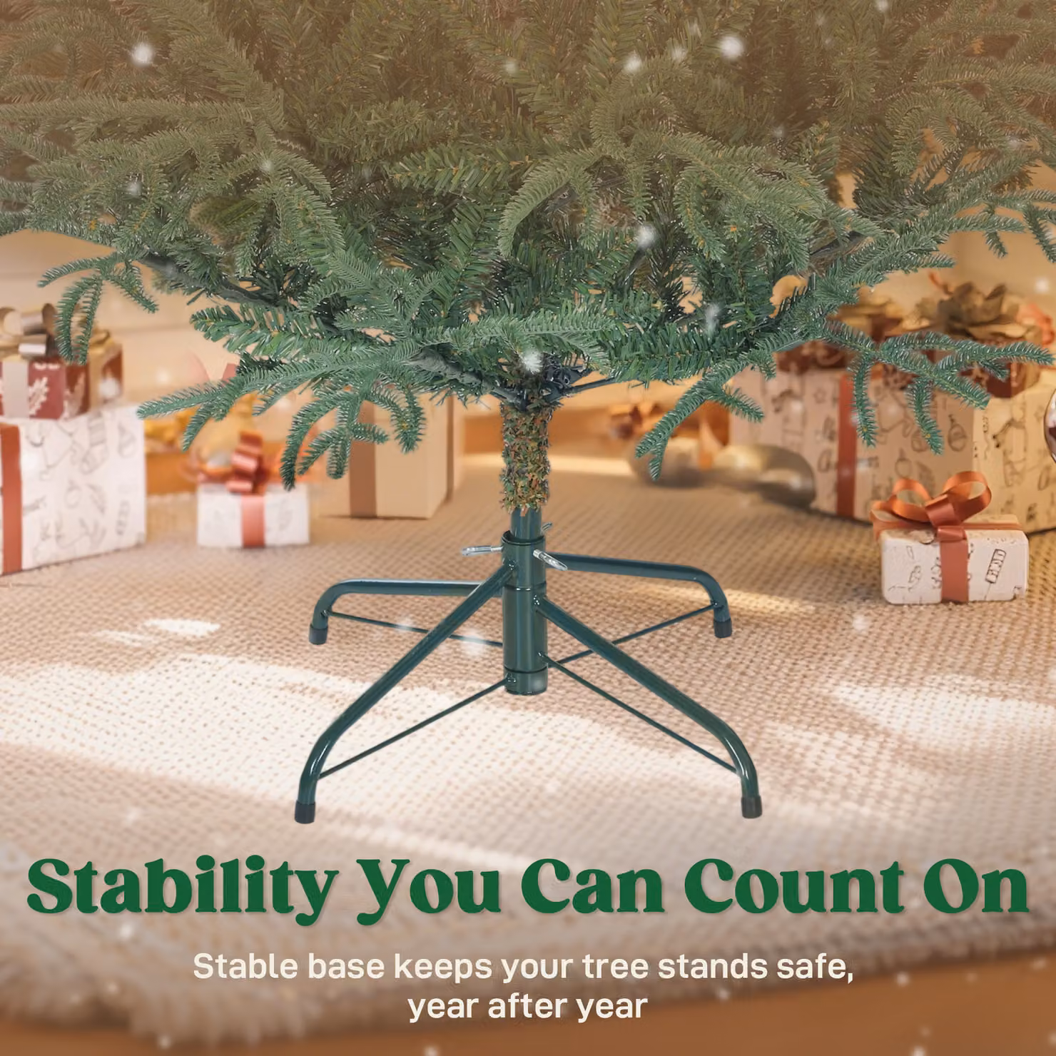 HOMCOM 5 ft Green Spruce Christmas Tree with Realistic Dense Tips – 8