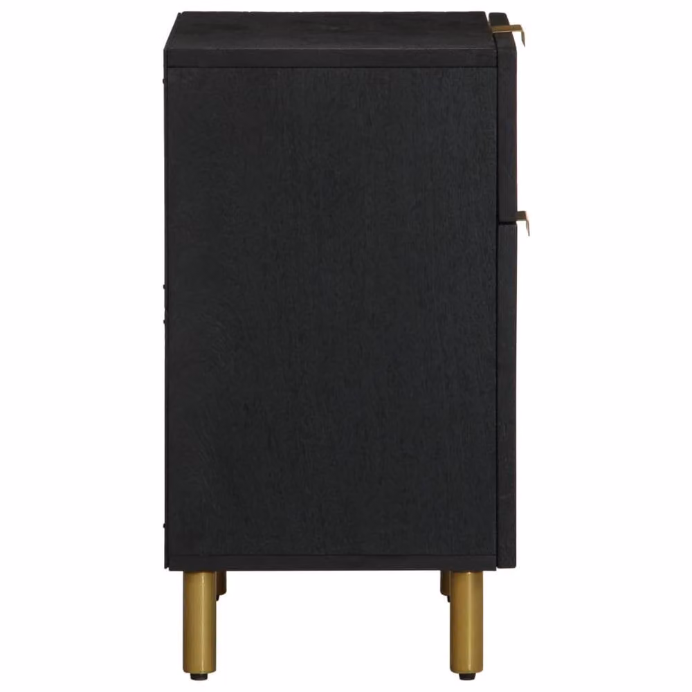 Berkfield Home Classic Bedside Cabinet in Black, W/D/H: 50 x 33 x 60 cm – 3
