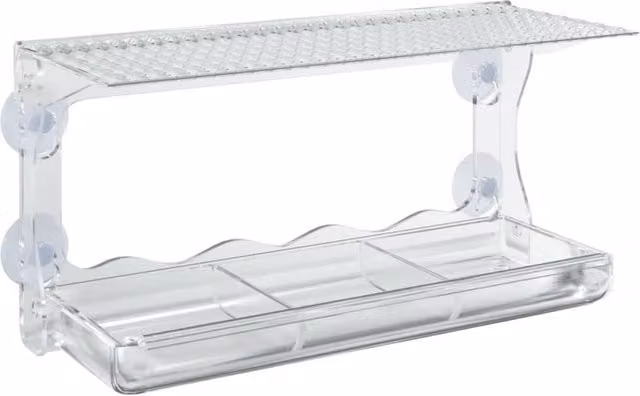 Berkfield Home Durable Acrylic Window Bird Feeders, 2 Pack, Clear, W: 30 cm, D: 12 cm, H: 15 cm