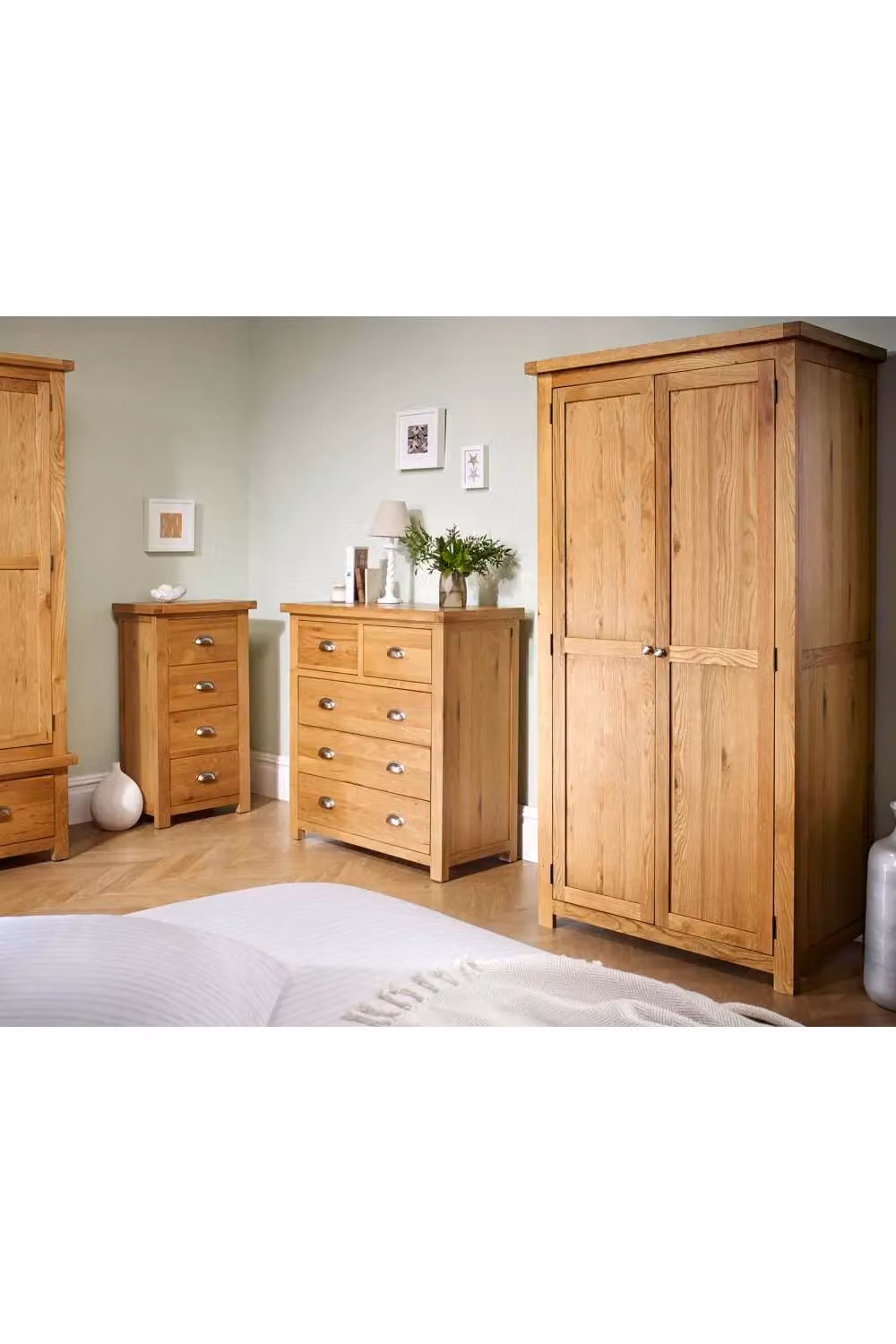 Birlea Woburn 2 Door Oak Wood Wardrobe in Brown, W/D/H: 97 x 57 x 185 cm – 5