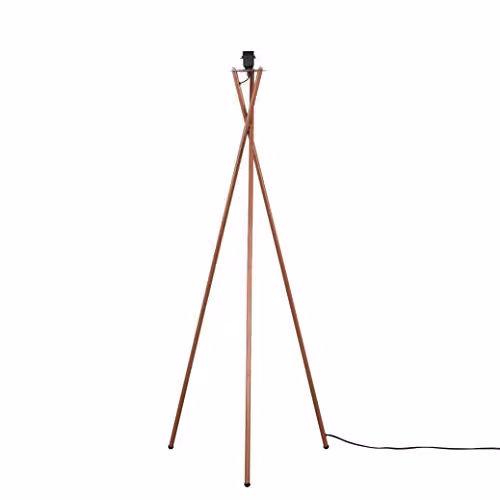 MiniSun Modern Copper Metal Cylinder Floor Lamp Base, Height: 136 cm – 1
