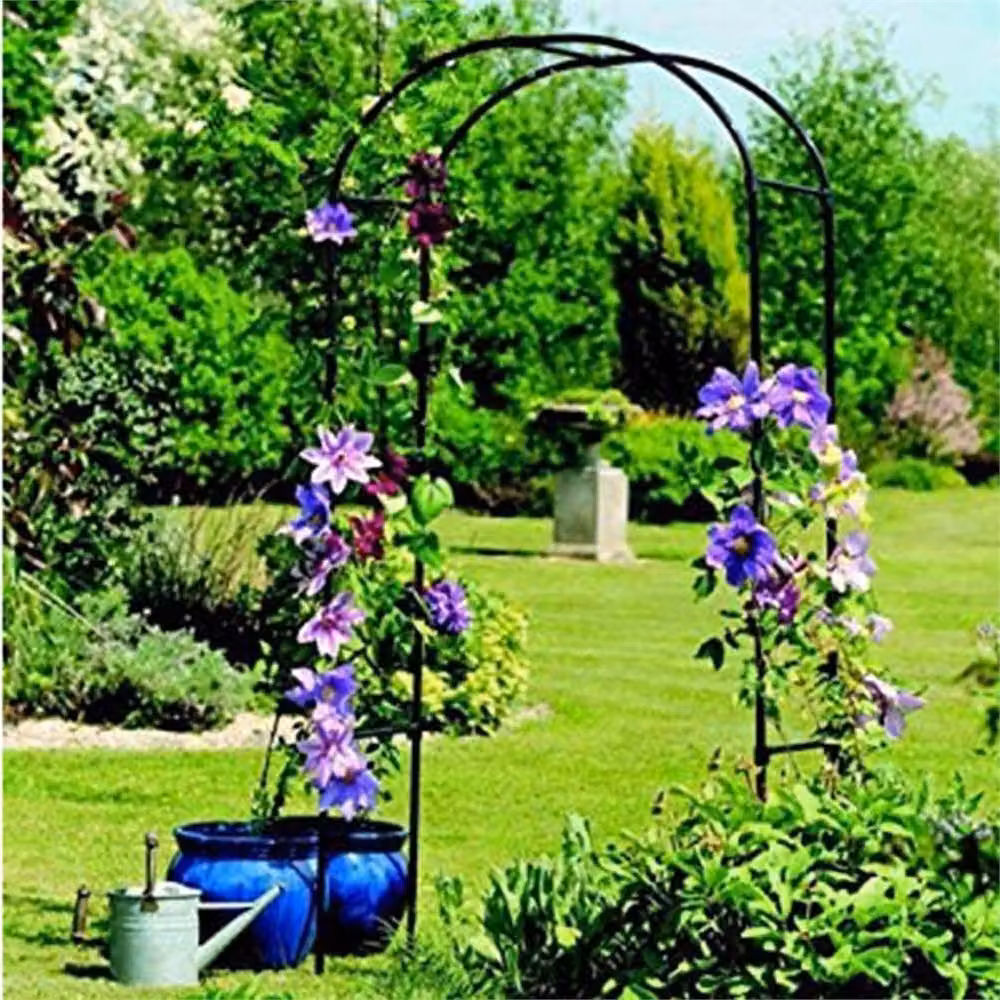 SPETLEK Black Metal Tubular Garden Arch Climbing Frame – 3