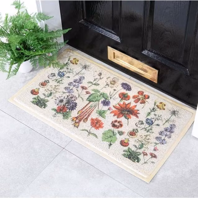Artsy Mats Botanicals Floral Doormat, Multicolour, W: 70 cm, D: 40 cm
