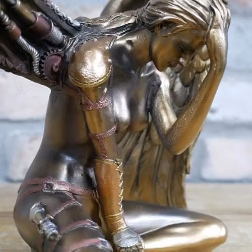Gifts Direct 2 U Steampunk Golden Angel Ornament Industrial Tabletop Sculpture – 3