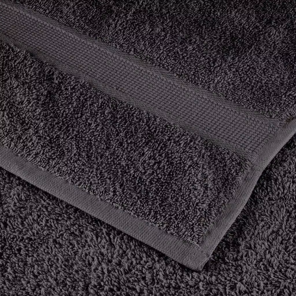 Berkfield Home SOLUND 6 Piece Premium Cotton Terry Towel Set in Anthracite Black, 600 gsm – 4