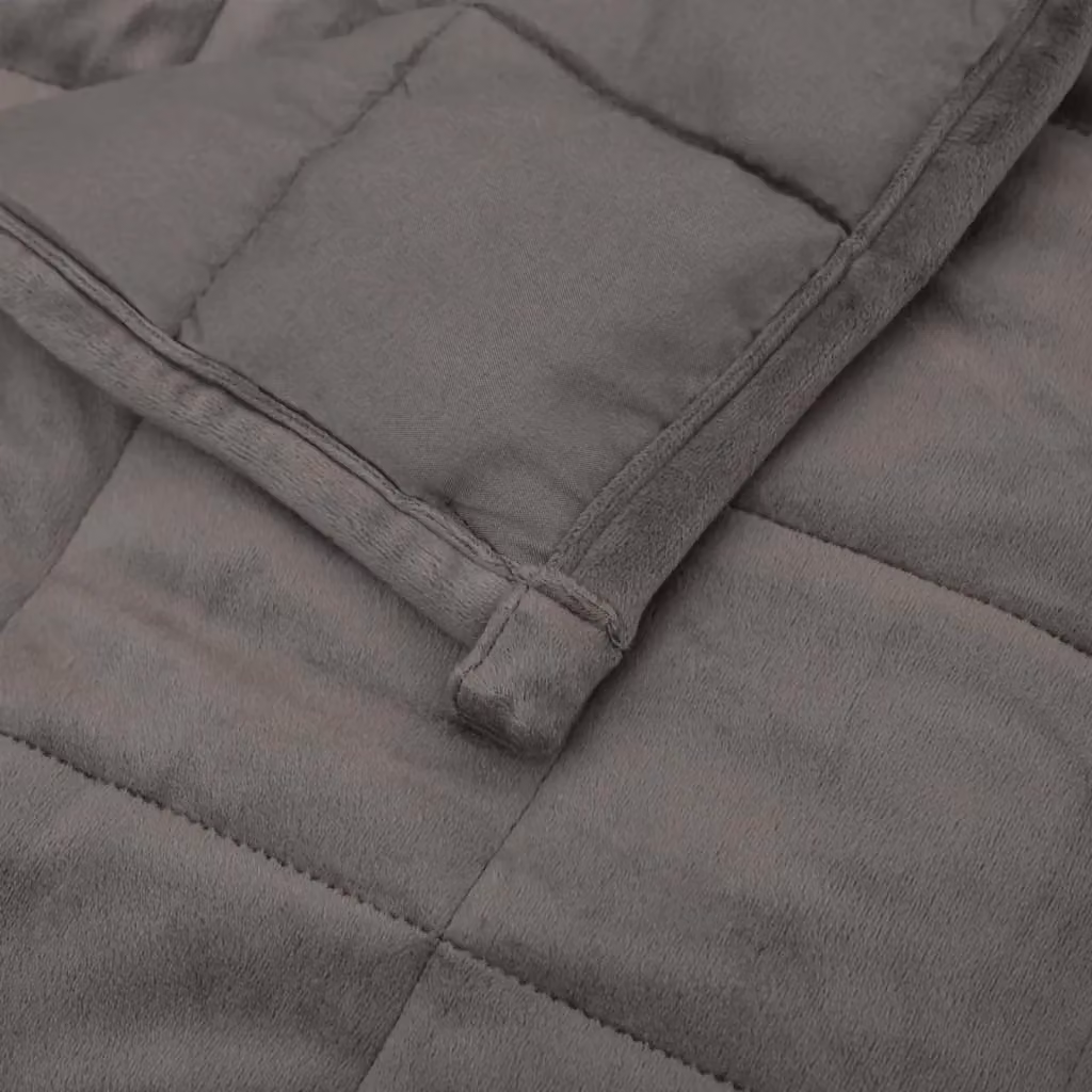 Berkfield Home Grey Weighted Blanket with Glass Beads, W: 155 cm, D: 220 cm, 7 kg – 3