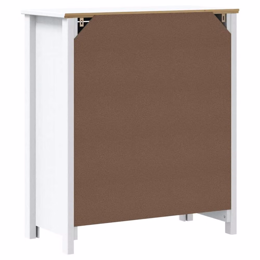 Berkfield Home Beautiful White Solid Wood Pine Bathroom Cabinet W/D/H: 69.5 x 34 x 80 cm – 3