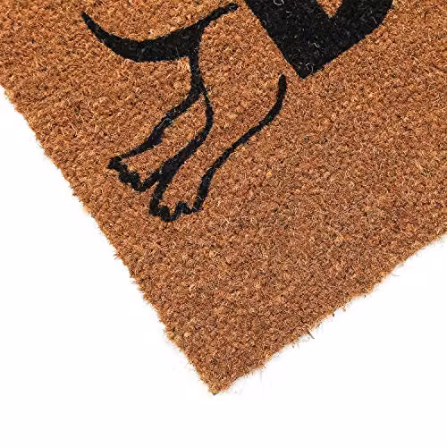 Coco&Coir Natural Coir Dog Love Entrance Door Mat, Brown, W: 45 cm, D: 75 cm, H: 1.5 cm – 4