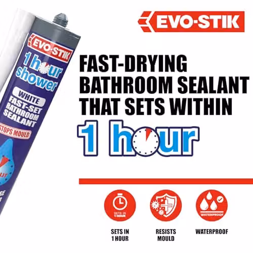 Pattex Rapid Setting Silicone Shower Sealant White 310ml – 3