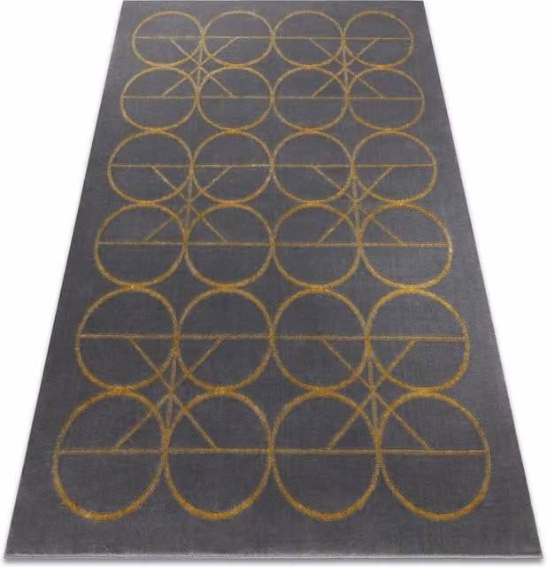 RugsX Emerald Grey Geometric Rectangular Rug, W: 140 cm, D: 190 cm