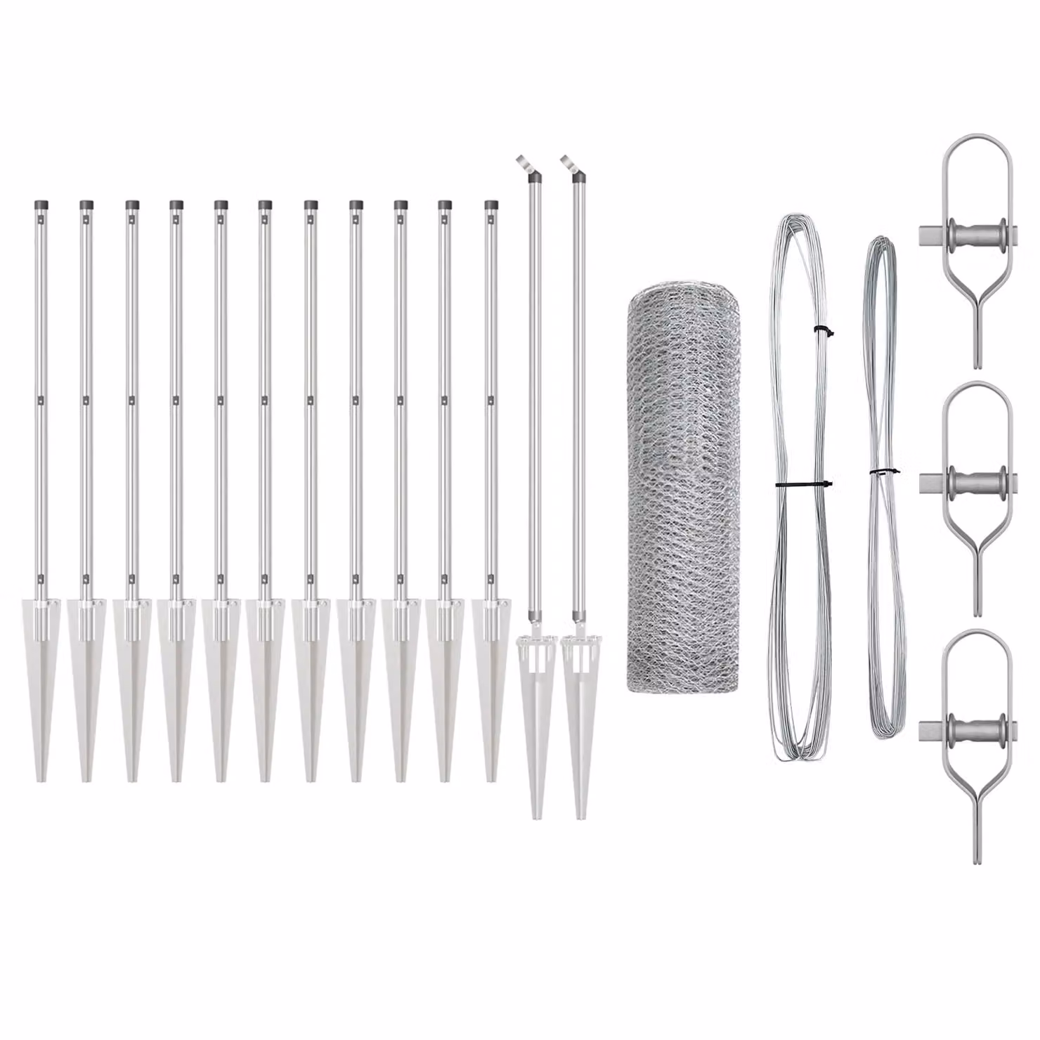 Berkfield Home Hexagon In-Ground Fence, Galvanised Steel, Silver, W: 0.6 m, L: 25 m – 2