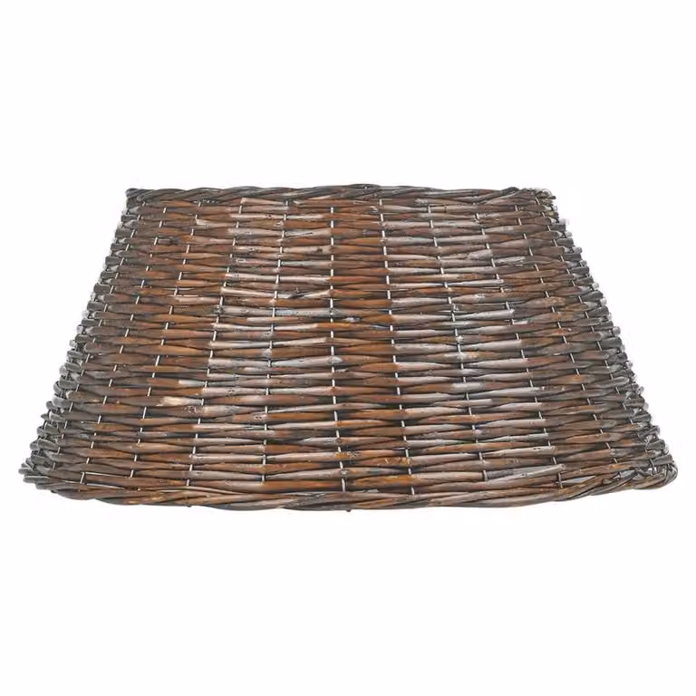 SPETLEK Brown Natural Willow Wicker Rattan Round Christmas Tabletop Woven Mat, W: 100 cm, D: 60 cm