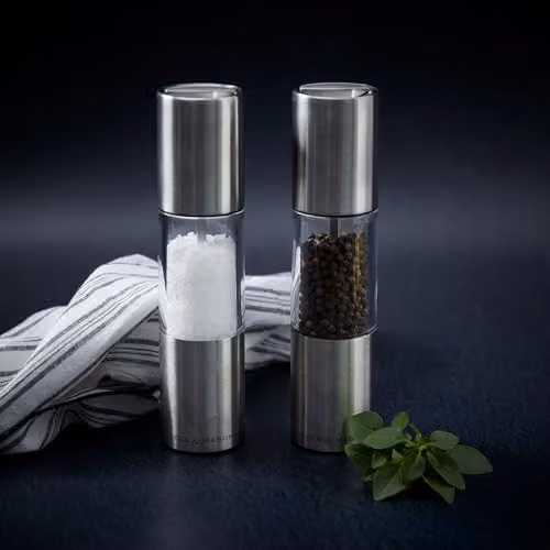 Cole & Mason Oslo Precision+ Salt and Pepper Mill Set in Silver and Transparent – 3