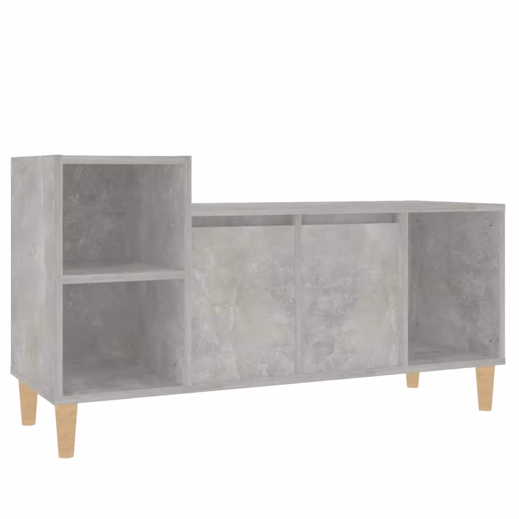 Berkfield Home Classic TV Cabinet in Concrete Grey, W/D/H: 100 x 35 x 55 cm – 2