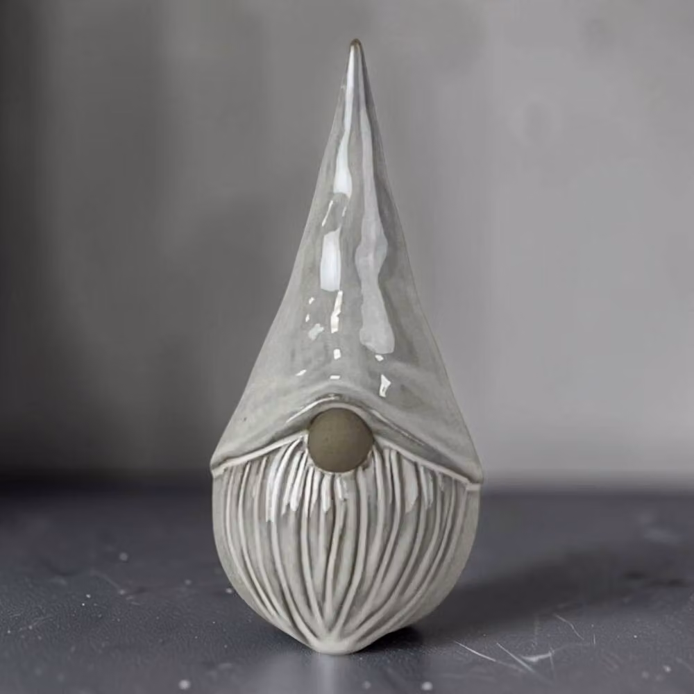Gift Company Grey Glazed Ceramic Gonk Christmas Ornament – 2